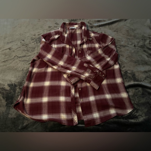 Arizona Jeans Company Red White Comfy Oversized Fall Flannel Size XXL - Picture 1 of 11